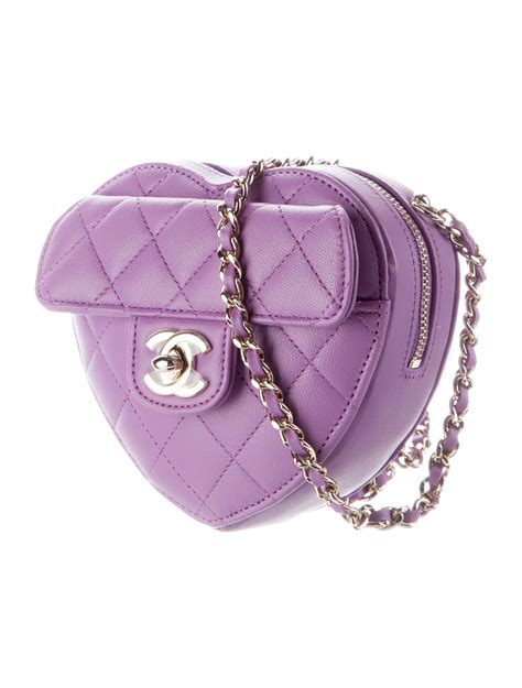 chanel heart bag purple|cheapest Chanel bag.